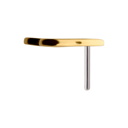 14Kt Yellow Gold Threadless with Music Two Eighth Notes Connected with a Beam Top