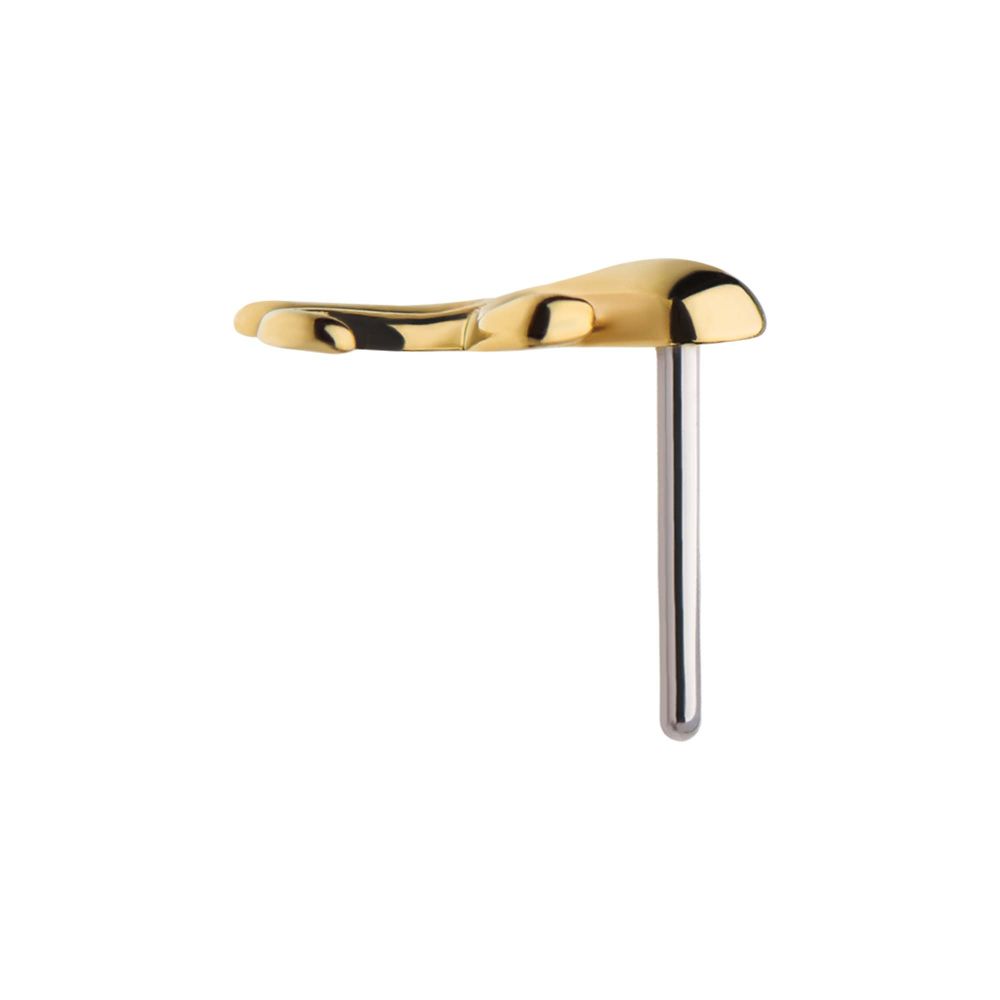 14Kt Yellow Gold Threadless with Octopus Top