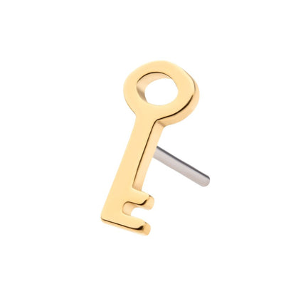14Kt Yellow Gold Threadless with Key Top