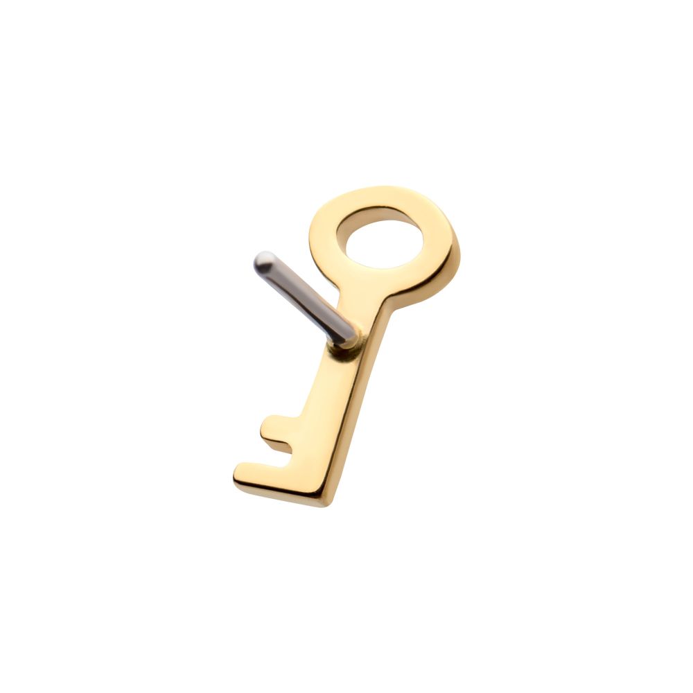 14Kt Yellow Gold Threadless with Key Top