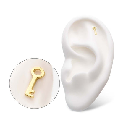 14Kt Yellow Gold Threadless with Key Top