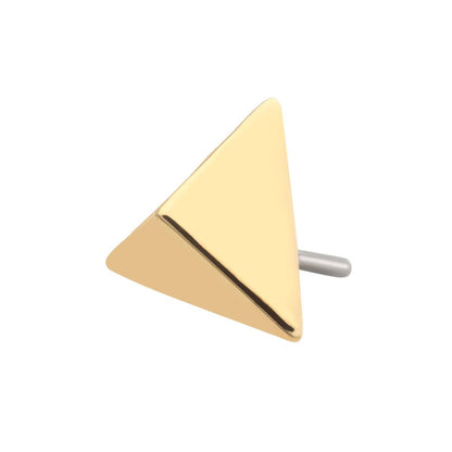 14Kt Yellow Gold Threadless with Short Pyramid Top