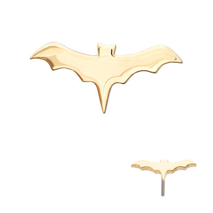 14Kt Yellow Gold Threadless Polished Finish Bat Top