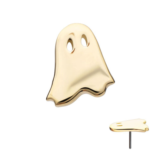 14Kt Yellow Gold Threadless Polished Finish Ghost Top