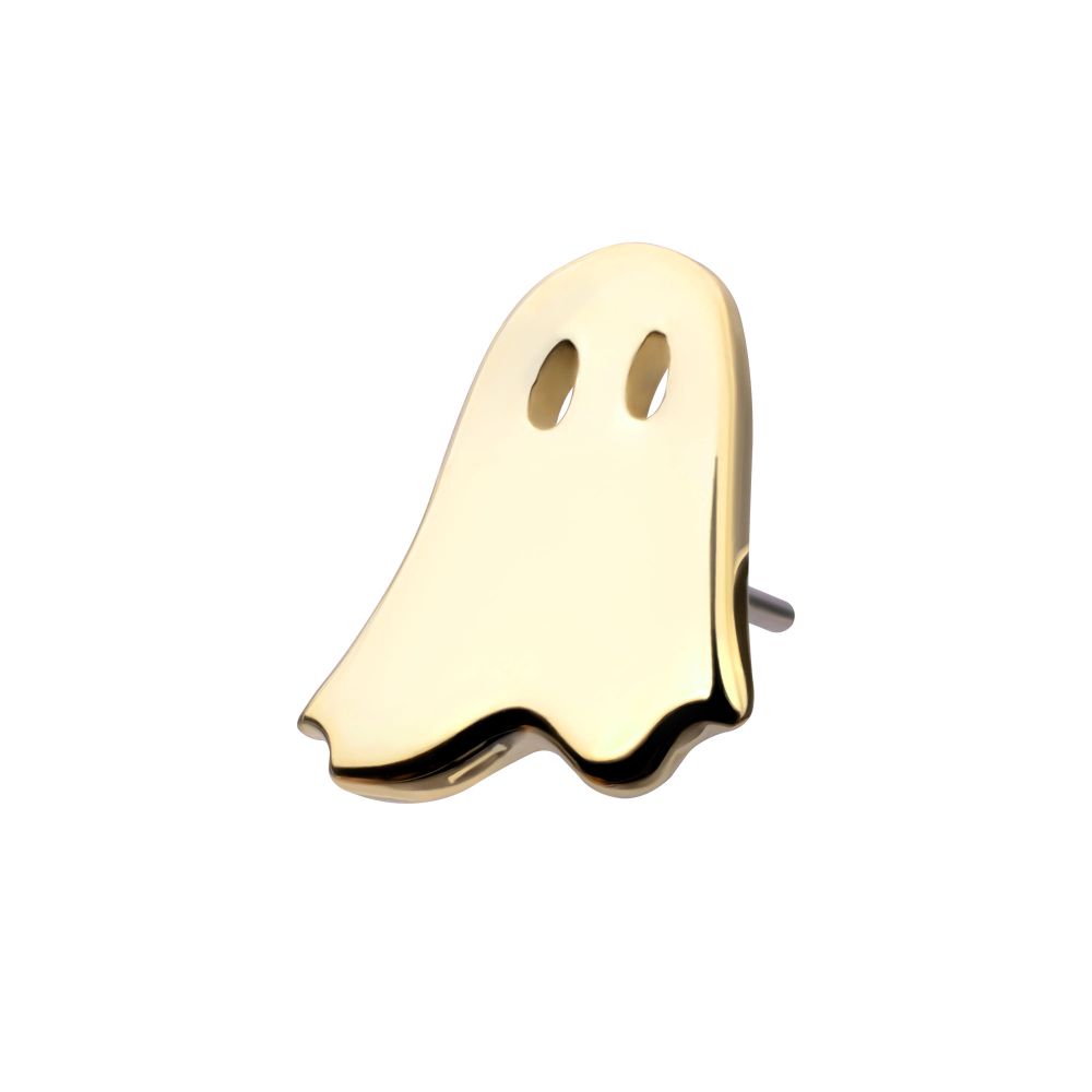 14Kt Yellow Gold Threadless Polished Finish Ghost Top