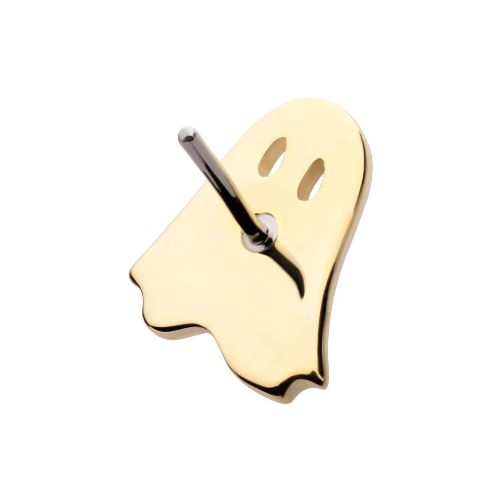 14Kt Yellow Gold Threadless Polished Finish Ghost Top
