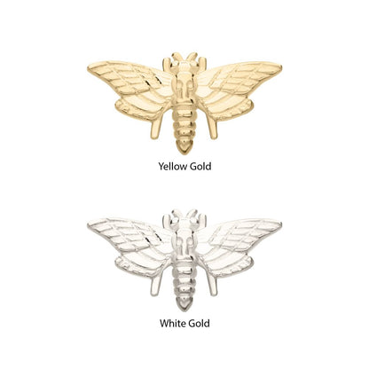 14Kt Gold Threadless Moth Top