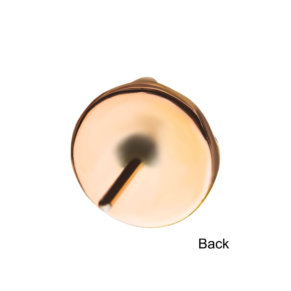 14Kt Rose Gold Threadless Prong Set White Opal Top