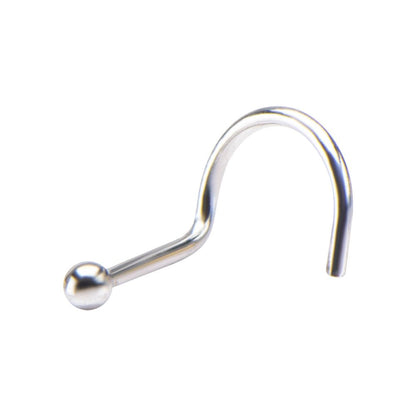 14kt-White Gold Nose Screw with a 2mm Ball Top