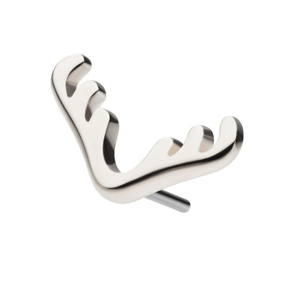 14Kt White Gold Threadless Reindeer Top