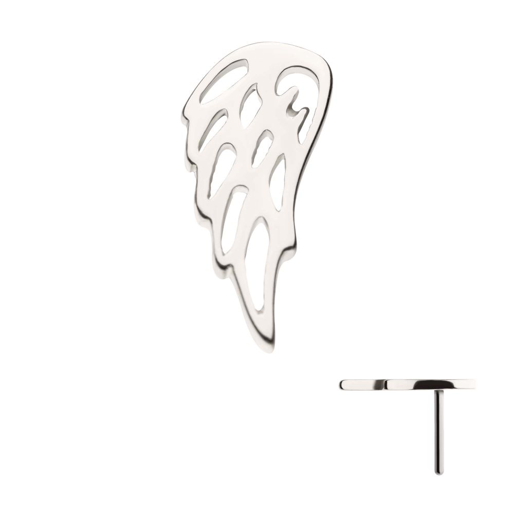 14Kt Gold Threadless Angel Wing Top (Right Ear)