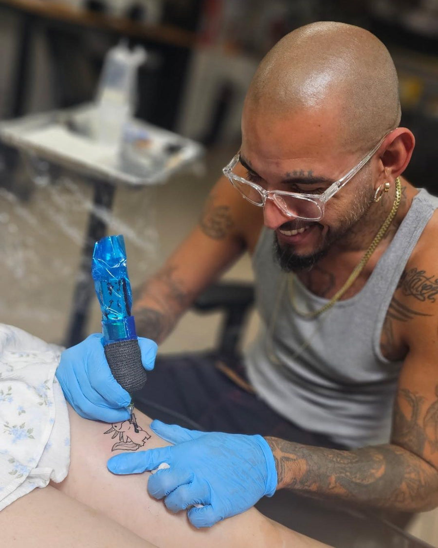 Angel tattooing at Z-Edge Gulf Gate