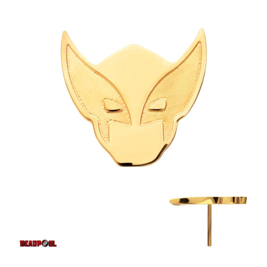 24Kt Gold PVD Titanium Marvel Wolverine Threadless Top