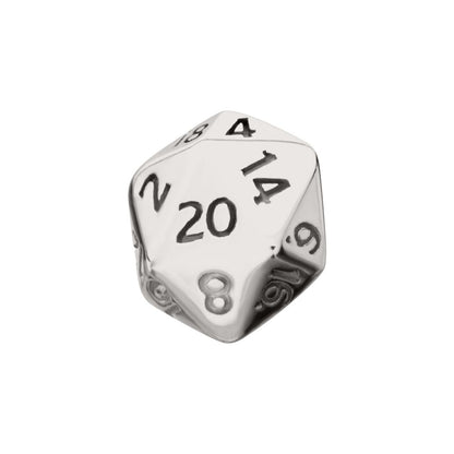 Titanium Dungeons & Dragons 3D Flat Back Dice Threadless Top