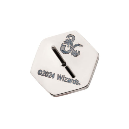 Titanium Dungeons & Dragons 3D Flat Back Dice Threadless Top