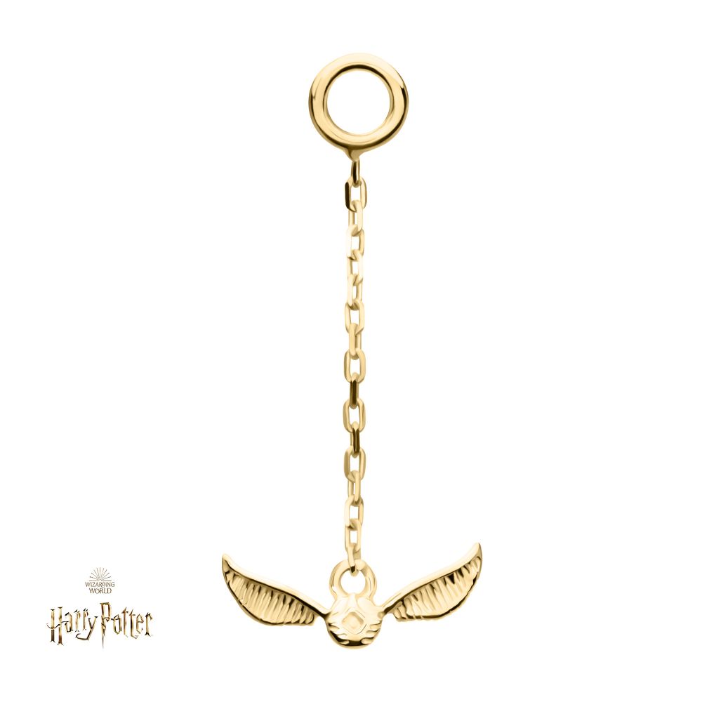 14Kt-Gold Harry Potter Golden Snitch Dangle Charm