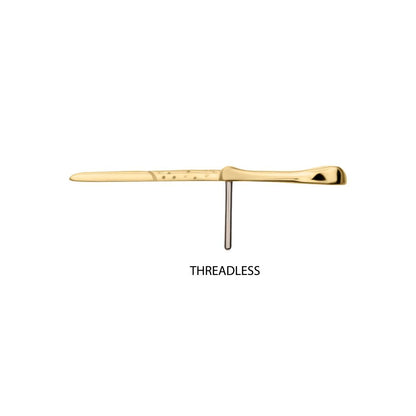 14Kt Gold Harry Potter Lord Voldemort Wand Threadless Top