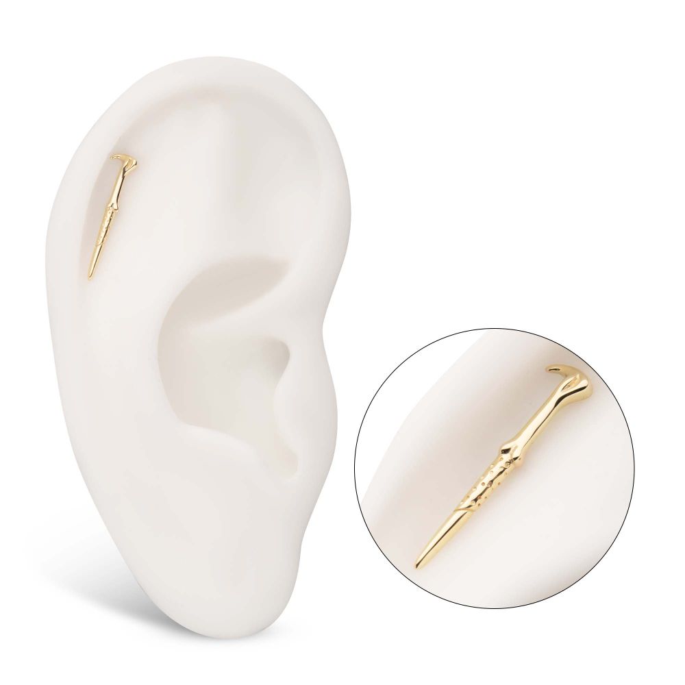 14Kt Gold Harry Potter Lord Voldemort Wand Threadless Top