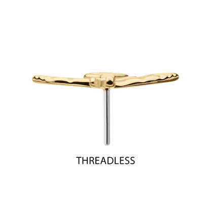 14Kt Gold Harry Potter Winged Key Threadless Top