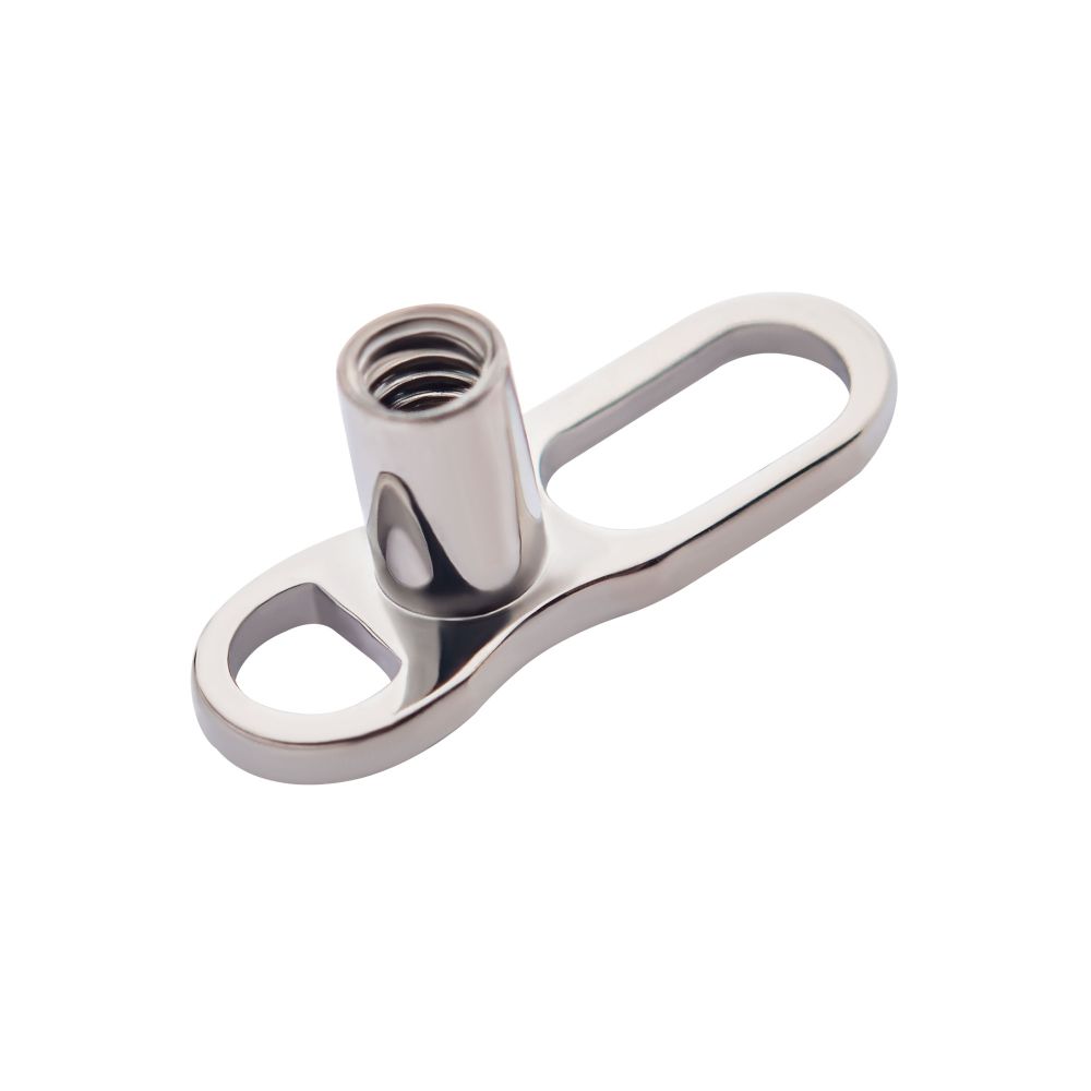 Titanium Internally Threaded 16g post with M0.9 Threading Microdermal V2 Anchor Base
