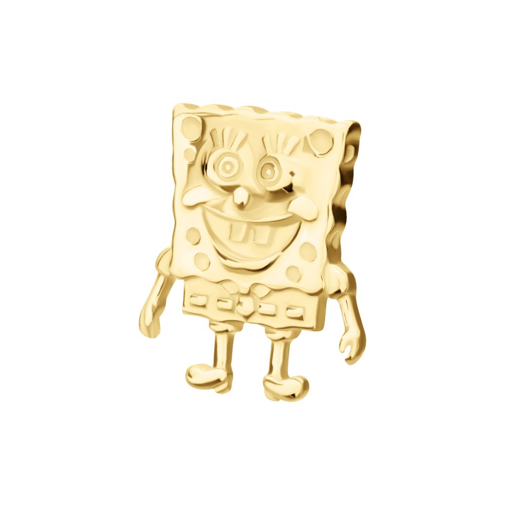 14Kt Yellow Gold Nickelodeon SpongeBob SquarePants Threadless Top
