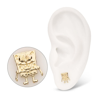 14Kt Yellow Gold Nickelodeon SpongeBob SquarePants Threadless Top