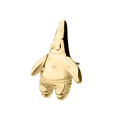 14Kt Yellow Gold Nickelodeon Patrick Star Threadless Top