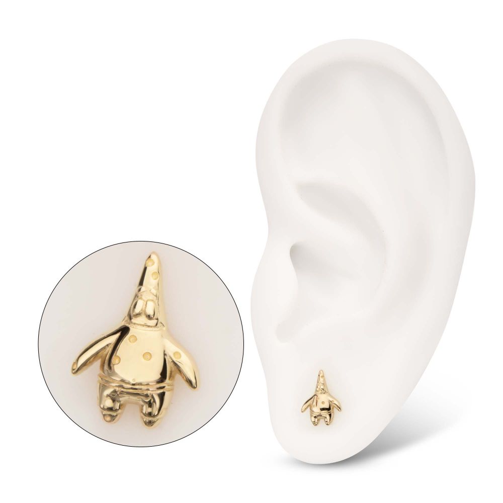 14Kt Yellow Gold Nickelodeon Patrick Star Threadless Top