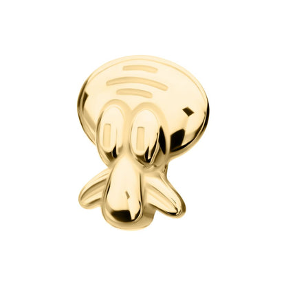 14Kt-Yellow Gold Nickelodeon Squidward Tentacles Threadless Top