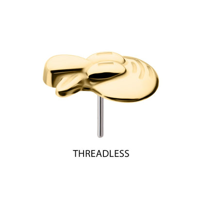 14Kt-Yellow Gold Nickelodeon Squidward Tentacles Threadless Top