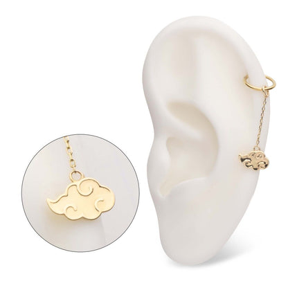 14Kt Yellow Gold Naruto Shippuden Akatsuki Cloud Symbol Dangle Charm