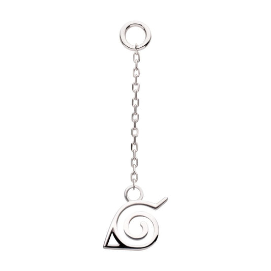 14Kt White Gold Naruto Shippuden Hidden Leaf Village Logo Dangle Charm