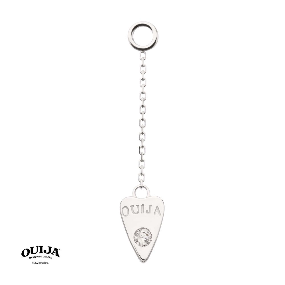 14Kt-White Gold Hasbro Ouija Planchette Dangle Charm