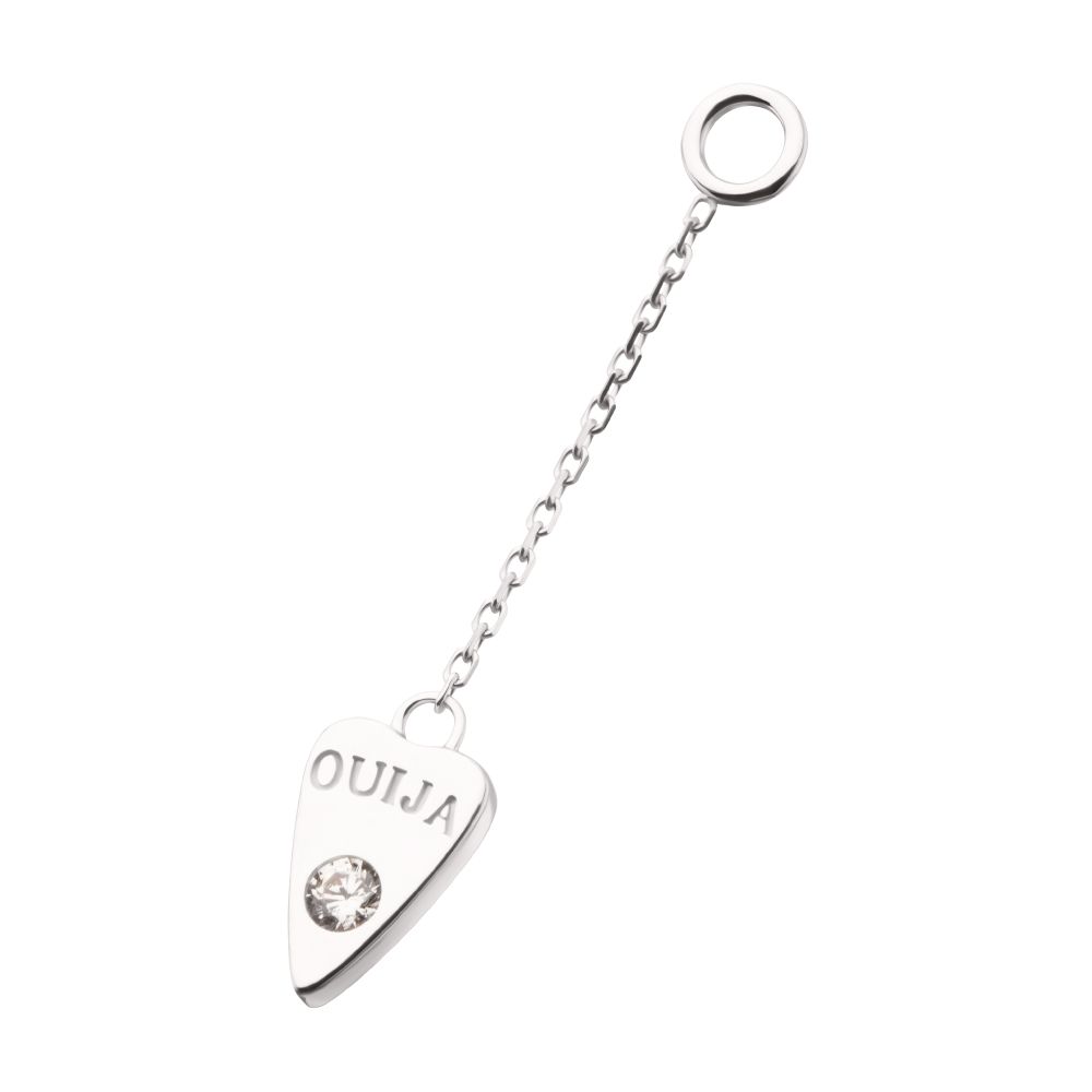 14Kt-White Gold Hasbro Ouija Planchette Dangle Charm