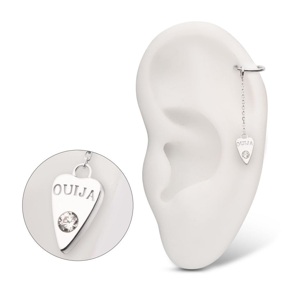 14Kt-White Gold Hasbro Ouija Planchette Dangle Charm