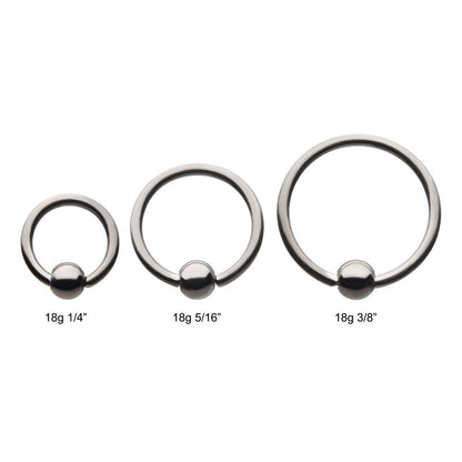 Niobium Captive Bead Ring with Titanium Attached Ball