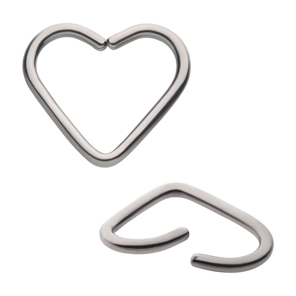 Niobium Heart Seamless Split Ring