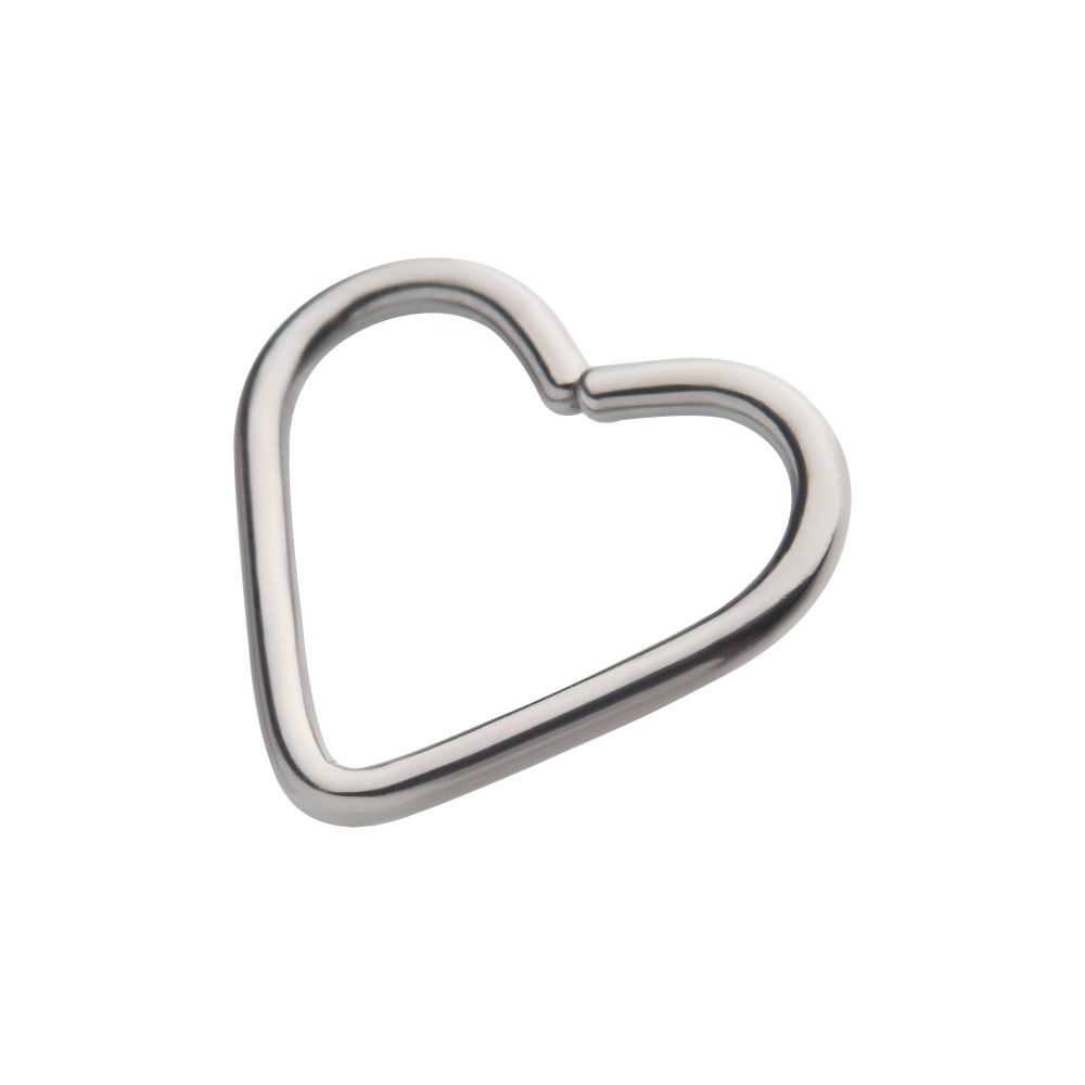 Niobium Heart Seamless Split Ring