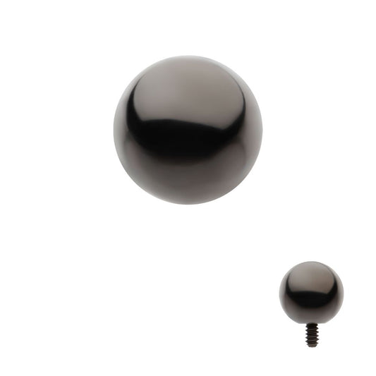Black PVD Titanium Internally Threaded Ball-Top