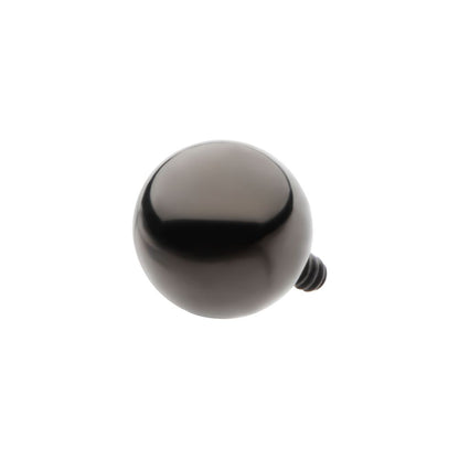 Black PVD Titanium Internally Threaded Ball-Top