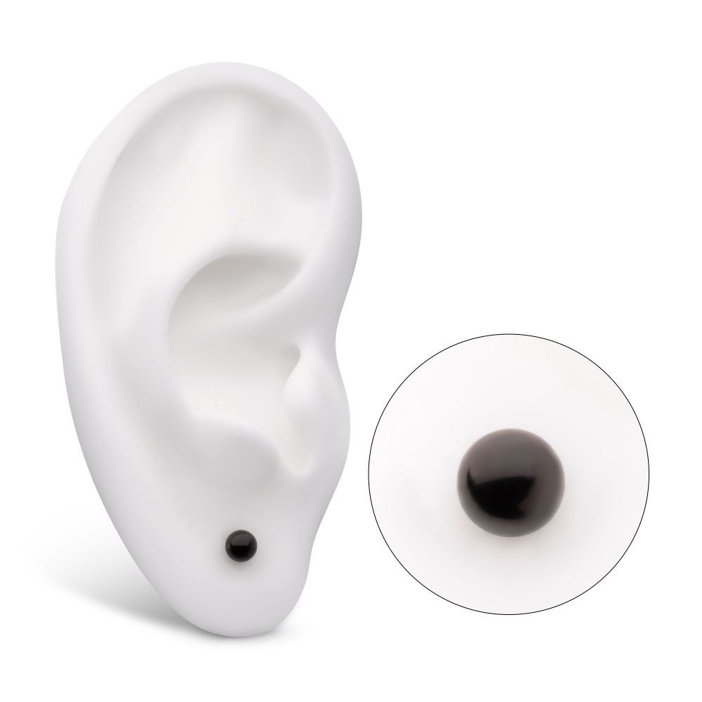 Black PVD Titanium Internally Threaded Ball-Top