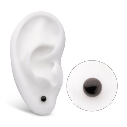 Black PVD Titanium Internally Threaded Ball-Top