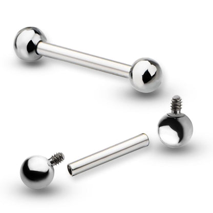 Titanium-Internally Threaded Big Gauge Barbells