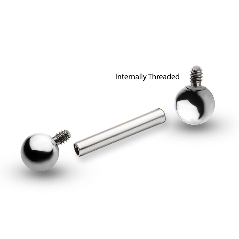 Titanium-Internally Threaded Big Gauge Barbells