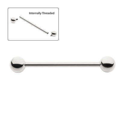 Titanium Internally Threaded Industrial Barbells