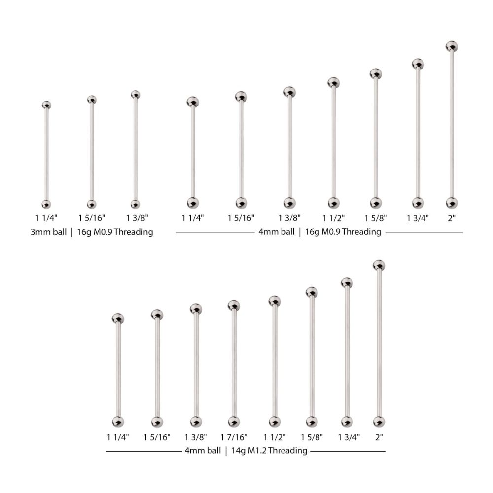 Titanium Internally Threaded Industrial Barbells