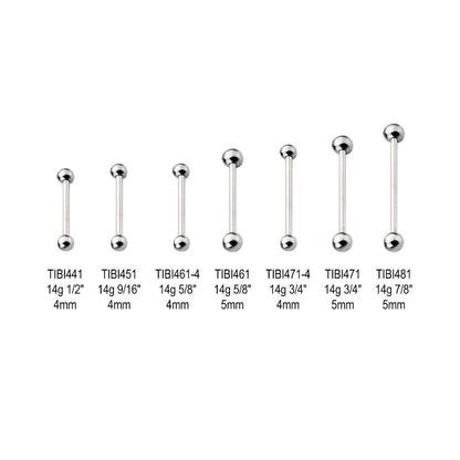 Titanium-Internally Threaded Barbells