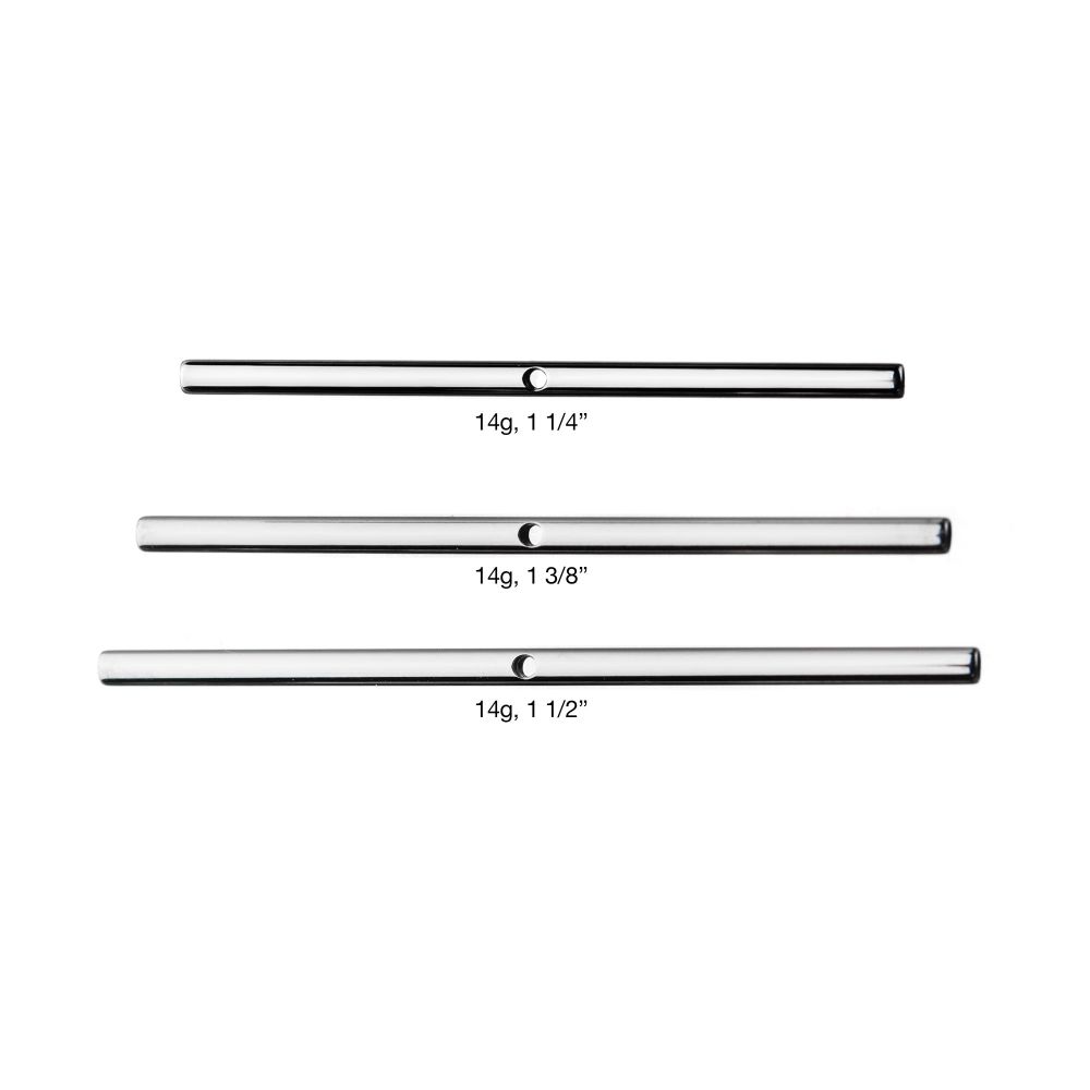 Titanium Single Thread Drilled Industrial Barbells