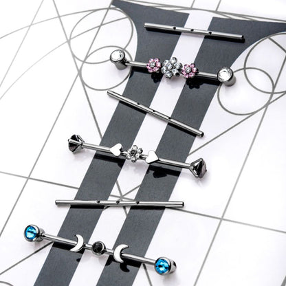 Titanium Multi-Thread Drilled Industrial Barbells