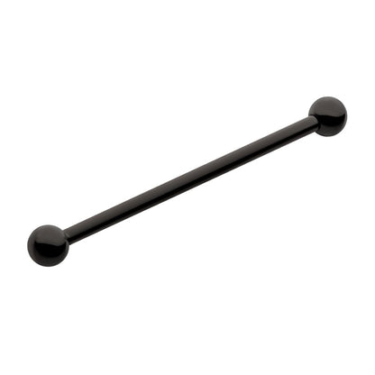 Black PVD Titanium-Internally Threaded Industrial Barbells